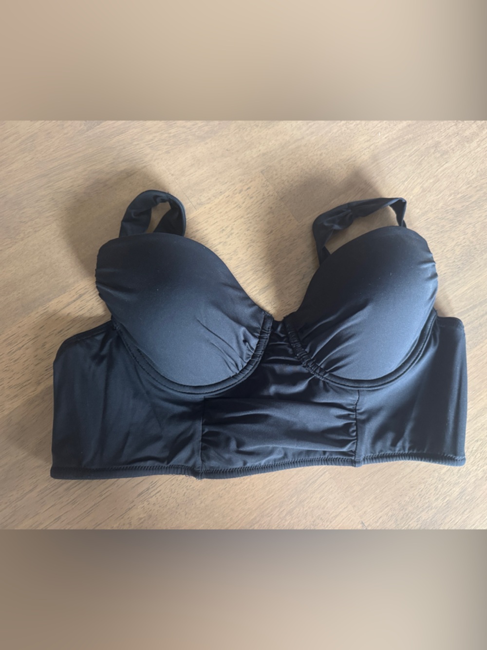 Tommy Bahama Black Longline Bikini Top